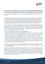 igefa Statement zur Favorisierung von Post-Consumer-Rezyklaten