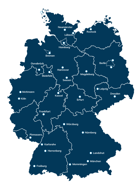 igefa Karte 29 Standorte